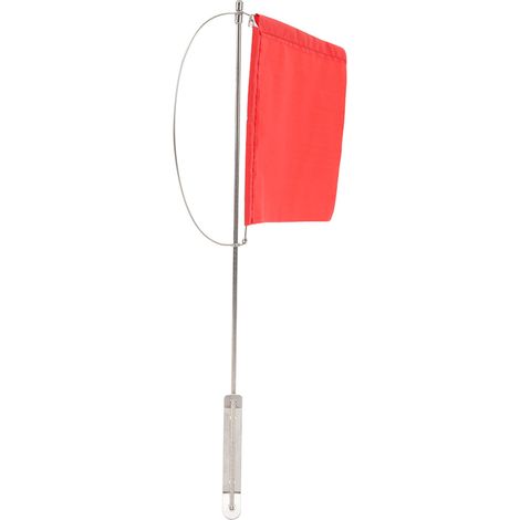 Indicateur de vent Monotypes, drapeau de mât marin, indicateur de vent, drapeau de bateau rouge en acier inoxydable pour voilier ou yacht, 185 x 135 mm / 7,28 x 5,31 pouces (1/5)
