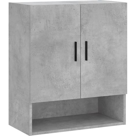 Armoire murale gris béton 60x31x70 cm bois d'ingénierie (1/5)