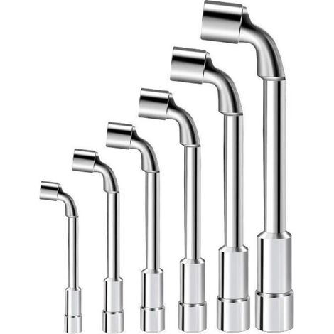 6 pièces clés à pipe débouchées en L 7/8/9/10/11/12 mm pour réparations, canalisations, entretien de vélos et de voitures