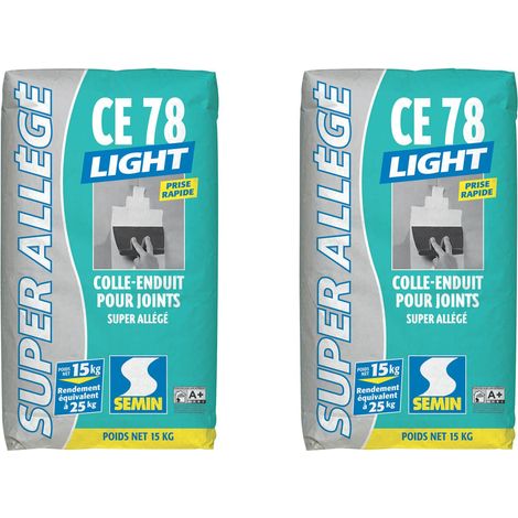 Enduit pour Joint Allégé - Semin - CE 78 Pate Light - Poudre - Sac de 15 kg (lot de 2) (1/5)
