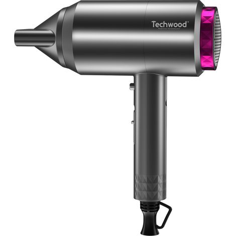 Séche Cheveux Techwood TSC-2288 2 Vitesses - Touche air frais direct Concentrateur d'air Filtre démontable - 2200W - Noir Design