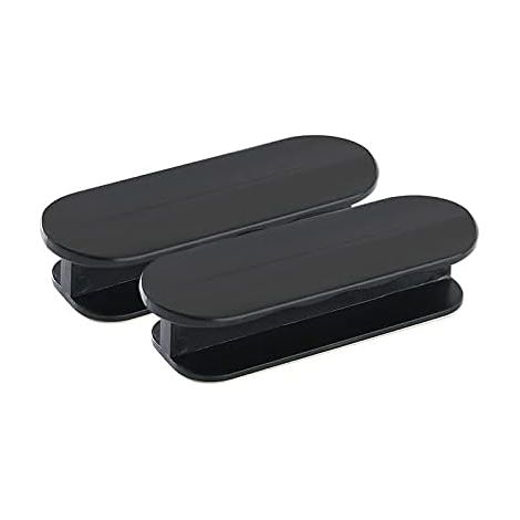 Schnell montierbare, selbstklebende Tür- und Schubladengriffe aus Kunststoff für Küchenschränke (schwarz, 2er-Pack).