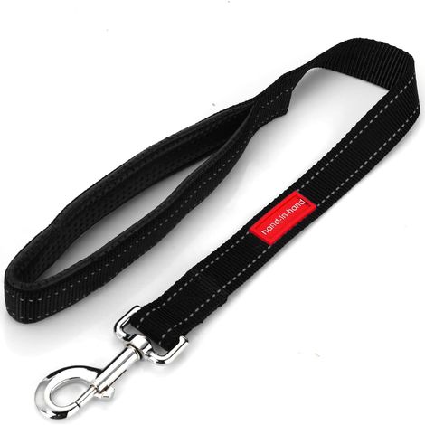 Short Dog Leash with Padded Handle, Double Strap Reflective Nylon Pet Leash, Pet Leash, Pet Leash for Walking and Walking (1/5)