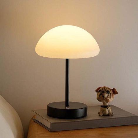 Lampe LED champignon rechargeable, 3 lumières (chaud, blanc, chaud-blanc), veilleuse portable pour chambre, salon, jardin, pratique et décorative (1/5)