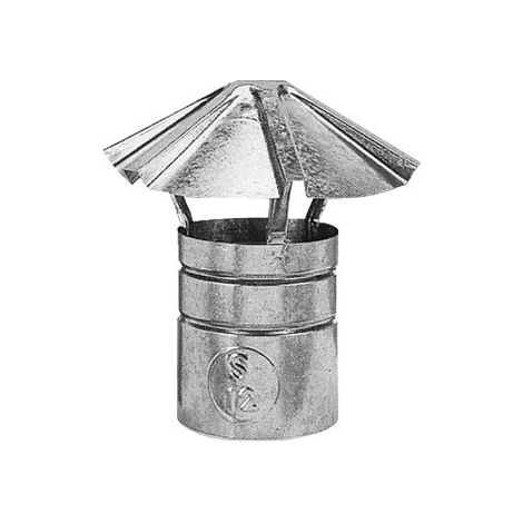 Chimenea de casquillo fijo galvanizado - Tamaño Diámetro 8 cm