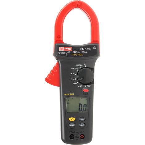 Pince multimètre ICM139R RS PRO, 1kA dc, 1kA ac ( Prix pour 1 ) (1/4)