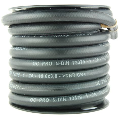 Oc-Pro – Durite carburant renforcée 12mm x 18mm – Pour essence, diesel, gazole – Longueur 10m – NBR renforcé tresse textile