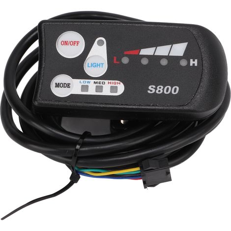 Panneau de contrôle étanche S800 avec affichage LED pour vélo électrique 36V 48V - Compteur et contrôleur moteur (1/5)