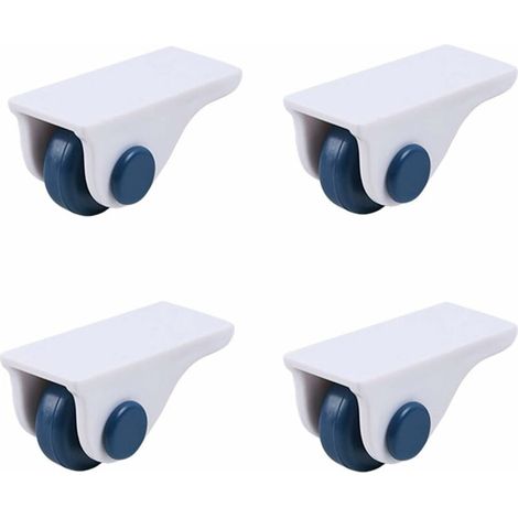royaluxe - Poulies Collantes Boîte De Rangement Accessoires Boîte De Rangement Rouleau Poubelle Poulie Boîte De Rangement Roues 4 Pièces(bleu) (1/5)