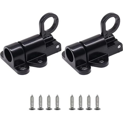 Verrou de porte, 2 pièces Verrou de porte à verrouillage automatique Verrou à ressort Verrou à ressort Verrou de porte avec vis