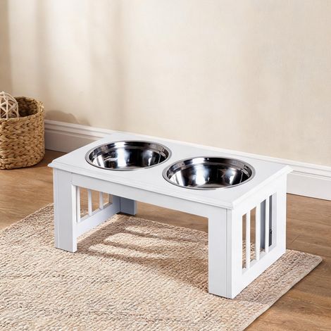 Gamelle pour chien weiß en edelstahl MDF 58,4 x 30,5 x 25,4 cm (1/5)