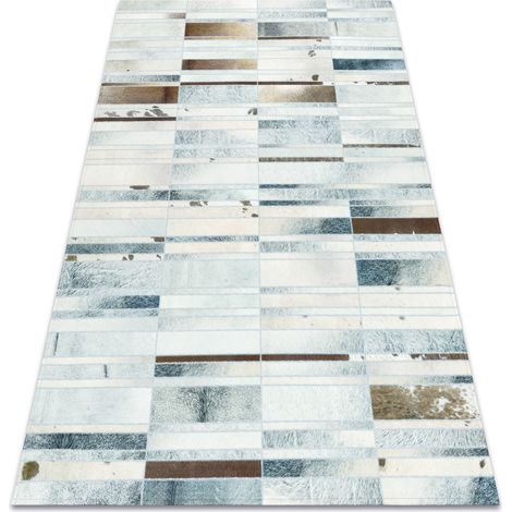 Carpet PATCHWORK 21717 beige - Cowhide, boards beige 160x230 cm