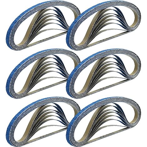 Bandes Abrasives 9 x 533 mm, 40 Pièces Bande Ponceuse Grain 40/60/80/120/240/400, Corindon Zirconium, pour Ponceuse à Bande pour Métal Bois (1/5)