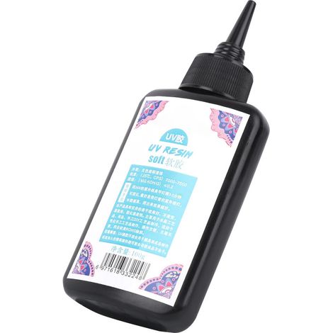 Colle résine à séchage rapide UV, souple, pour la création d'accessoires de vêtements et de bijoux (100 g) (1/5)
