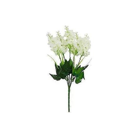 Bouquets de fleurs artificielles glycine et jacinthe en vrac pour vase, décoration intérieure et extérieure, jardin, hôtel, fête, mariage (blanc) (1/3)