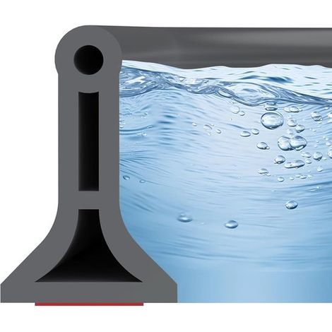 Duschdichtungsleiste, 200 x 3 x 4 cm, selbstklebende Silikon-Wassersperre und Schwelle – Grau (1/5)