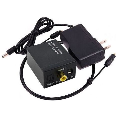 Convertisseur Audio numérique vers analogique Coaxial optique numérique Coaxial Toslink vers analogique Rca L/r convertisseur Audio amplificateur adaptateur (1/5)