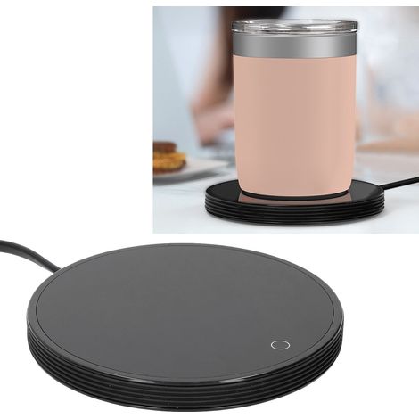 Sous-tasse isotherme/support pour tasse à café/coussin thermique/chauffe-tasse/chauffe-tasse/chauffe-tasse à thé/chauffe-tasse de bureau/norme américaine 110 V noir (1/5)