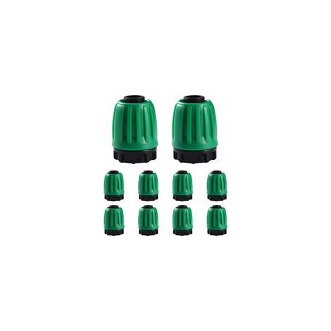 Raccords d'irrigation goutte à goutte verts, lot de 10, pour tuyaux de 16 mm, adaptateur de prise pour irrigation goutte à goutte, raccords d'irrigation droits, connecteur de tuyau d'irrigation