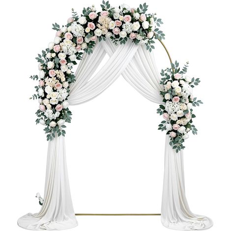 2.2m x 1.2m Gold Metal Arch Back Support for Weddings and Festive Occasions (1/5)