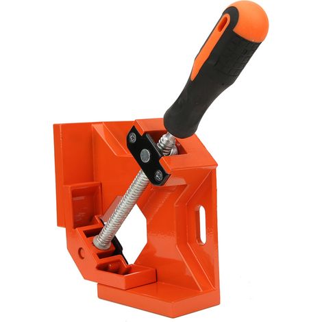 Étau d'angle droit à 90° pour le travail du bois, outil de fixation rapide en aluminium (orange) (1/5)
