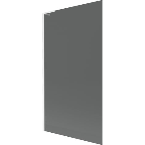 Mexen Next L Badewannen-Duschabtrennung, 1-flügelig 100 x 150 cm, Graphit, Weiß - 895-100-000-03-40-20 (1/5)