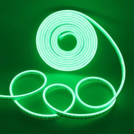 Ruban LED - 5M - Flexible - Étanche IP65 - Vert - Adaptateur inclus (1/4)