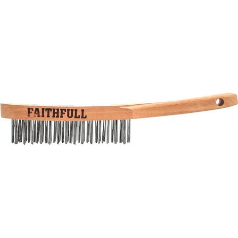 Faithfull Lightweight Scratch Brush, Three Row FAI5803F (1/5)