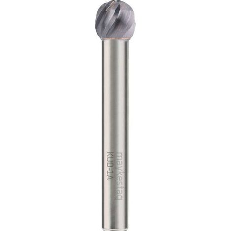 Fraise Rotative HM Tige Cylindrique Forme Sphérique - Aluminium D. 10 x Lt. 54 x Lu. 9 x Q. 6 mm - Diamwood