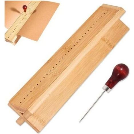 Kit Outils de Reliure de Livres en Bois Presse à Livres Matériel de Reliure Perforatrice à papier - Avec un Alêne et un Berceau - Pour Bricolage (1/5)