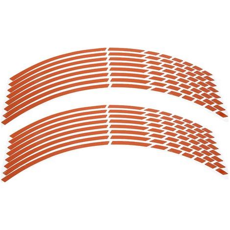 Autocollants de Roue Réfléchissants Rouges, Accessoire de Décoration pour Moto de Vélo 16-18i, 16 Pièces (rouge 04) (1/5)