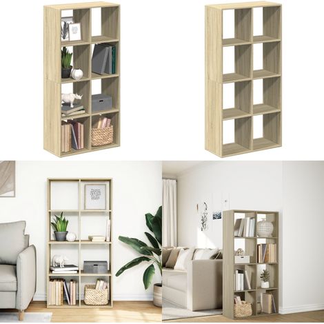 vidaXL Raumteiler-Bücherregal Sonoma-Eiche 69,5x29x137,5 cm (1/5)