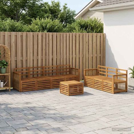 vidaXL Sofa Sets 8 pcs Solid Acacia Wood (1/5)