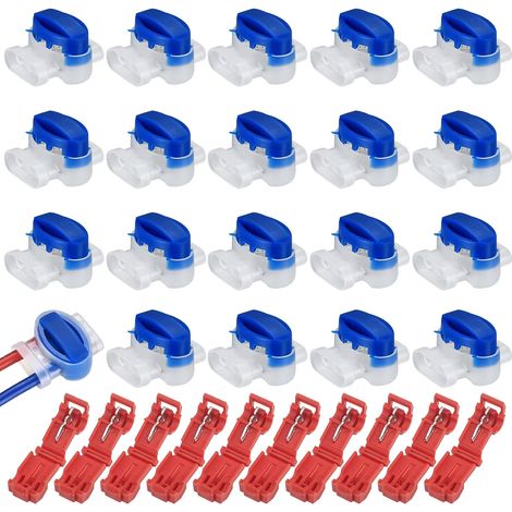 20 Pcs Connecteurs Robot Tondeuse, Remplis Gel, +10 Bornes Raccords étanches résine/gel pour câbles jardin, compatibles tondeuse, +10 bornes de connexion. (1/5)