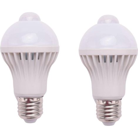 2x E27 LED-Lampe mit Bewegungsmelder (PIR-Sensor), 5W
