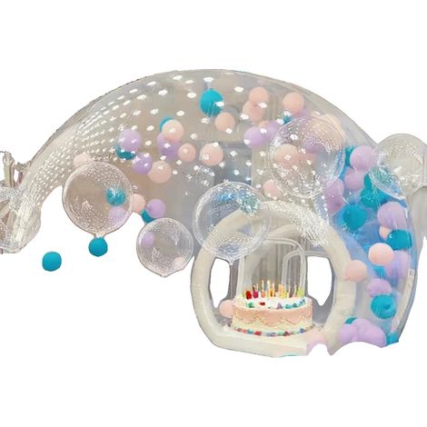 Maison à bulles gonflable, polyvalente pour événements, installation facile, 2.5MDia-8.2ft (1/2)
