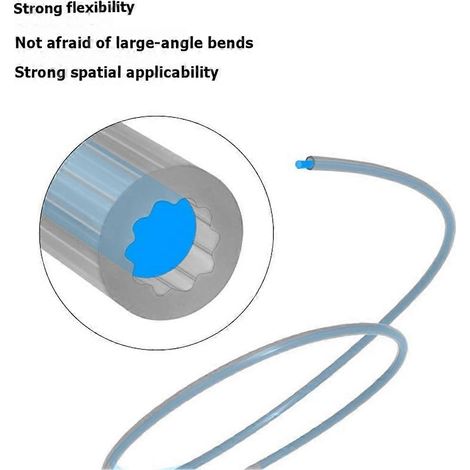 Sternförmiger PTFE-Schlauch, Außendurchmesser 4 mm, extrem glatt, geringer Widerstand, hohe Temperatur, für P1/X1/A1, 2 m (1/5)