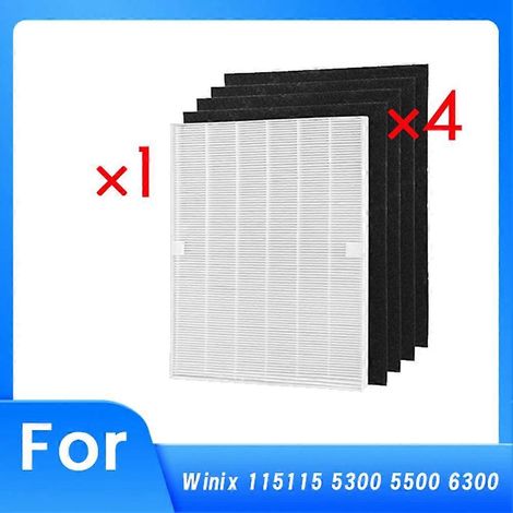 filtre HEPA et 4 préfiltres à charbon actif pour purificateur d'air Winix - Comme illustré - (1/5)