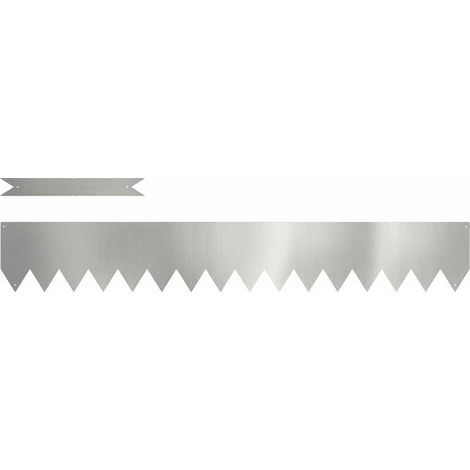 Bordure de Pelouse 50 pcs Argent 100 x 0.05 x 20 cm