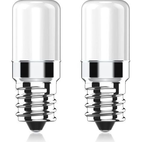 Ampoule LED Réfrigérateur E14, 2W équivalent à 20W Halogène Ampoules, Blanc Chaud 2700K, 170LM, Petit culot à vis E14 lampe LED pour Frigo, Lampe de Sel, Machine a Coudre, Lot de 2