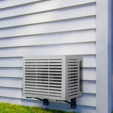 Wetterfester weißer Aluminium-Klimaschutz L86 x B44 x H68 cm - Robust für den Außenbereich (1/5)