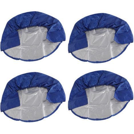 Couvre-pneus de roue de 32 pouces, 4 pièces, housses de protection pour camping-car, camion, voiture, camping-car, remorque, bleu (1/4)