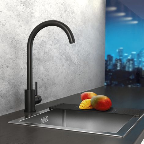 Robinet Mitigeur Cuisine Noir LOMAZOO Titan (1/5)
