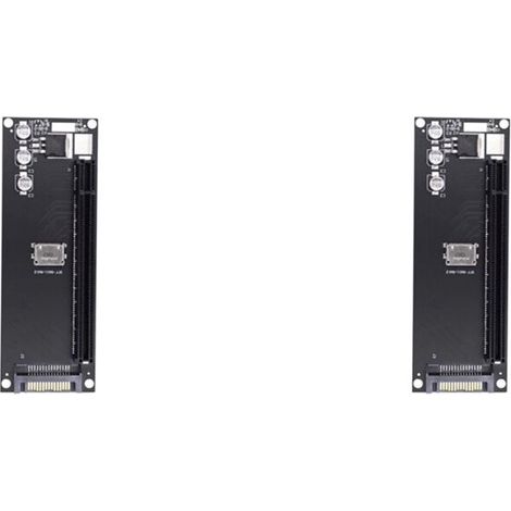2X Adaptateur PCIe Vers SFF-8611, Adaptateur Oculink SFF-8611 Vers PCIe PCI-Express 16X 4X avec Port D'Alimentation pour Carte MèRe Graphique