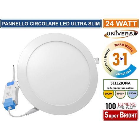 LED PANNELLO TONDO 24W - UNIVERSO LED PANNELLO TONDO 24W 3000K - 6500K - P285A-T3C (1/3)
