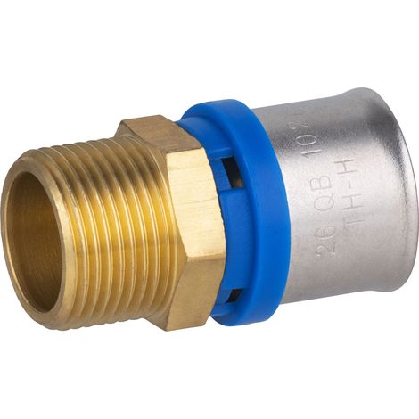 Multistrato a pressare raccordo multiprofilo maschio M26x34 Ø26 NOYON & THIEBAULT