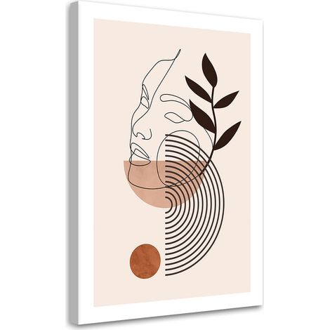 Tableau sur toile Visage d'une femme boho 60x90 (1/5)