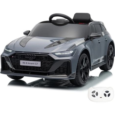 Coche Eléctrico para Niños Audi RS6 GT 12V 1 a 6 años - Vehículo a Batería con Mando a Distancia, Ruedas de EVA & Cinturón de Seguridad de 3 puntos - Gris (1/5)