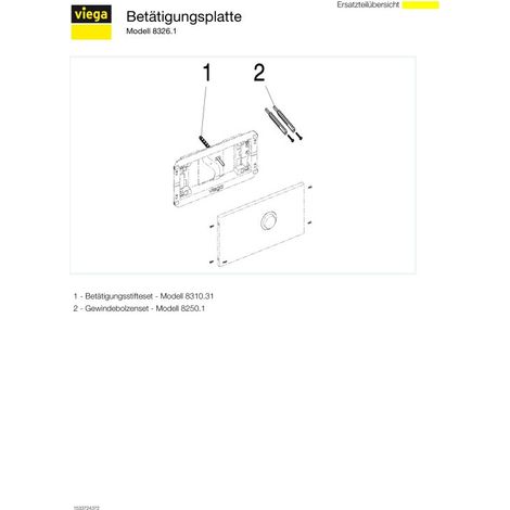 VIEGA 671839 Plaque de commande WC Visign (1/5)