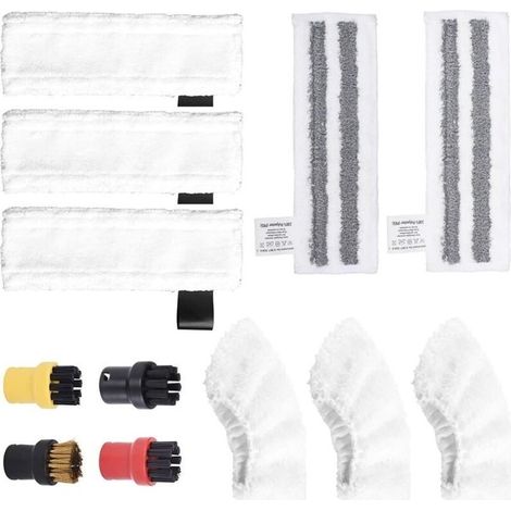 Lot de 12 Lingettes Microfibre pour Nettoyeur Vapeur Kärcher SC1 à SC5 et SV7 (1/4)